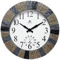 Infinity Instruments 13" In/Outdoor Faux Slate Clock, Silent Movement 15590ST1-4339